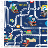 Craft Cotton Company Explorers Train Journey Thomas & Friends Fabric
